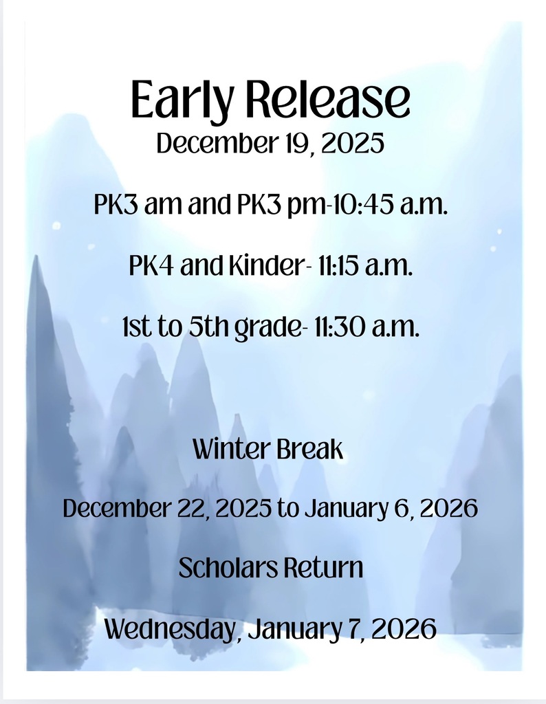 Early Release Schedule