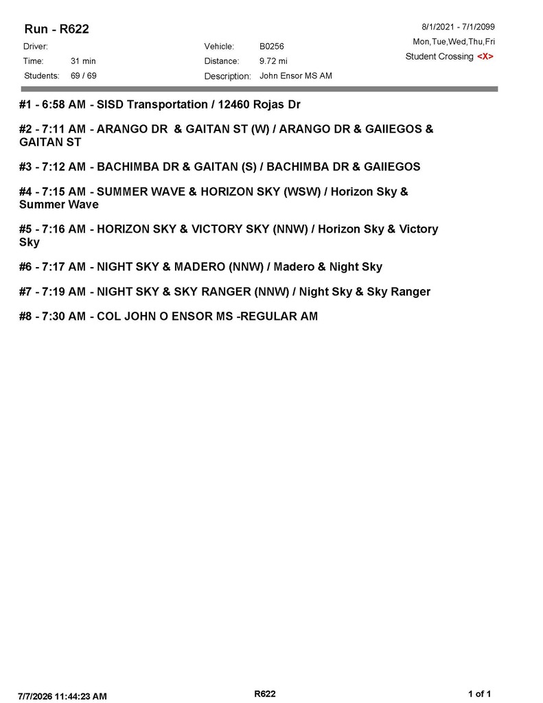 Ensor Bus Routes 26-27