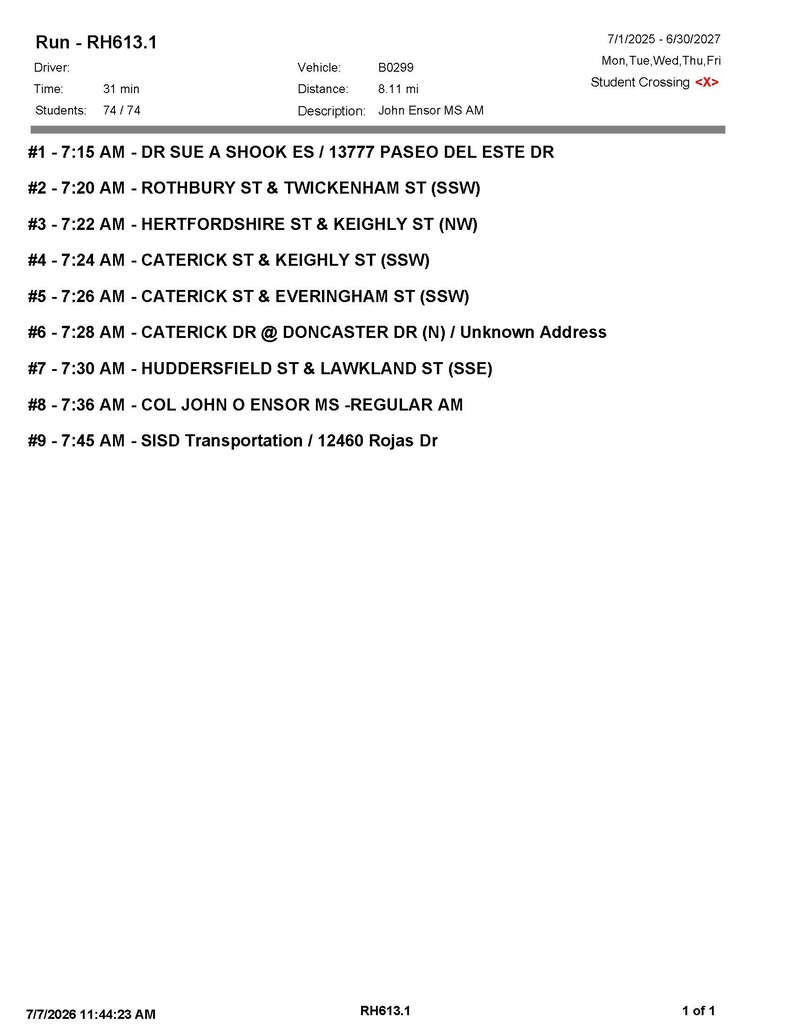 Ensor Bus Routes 26-27