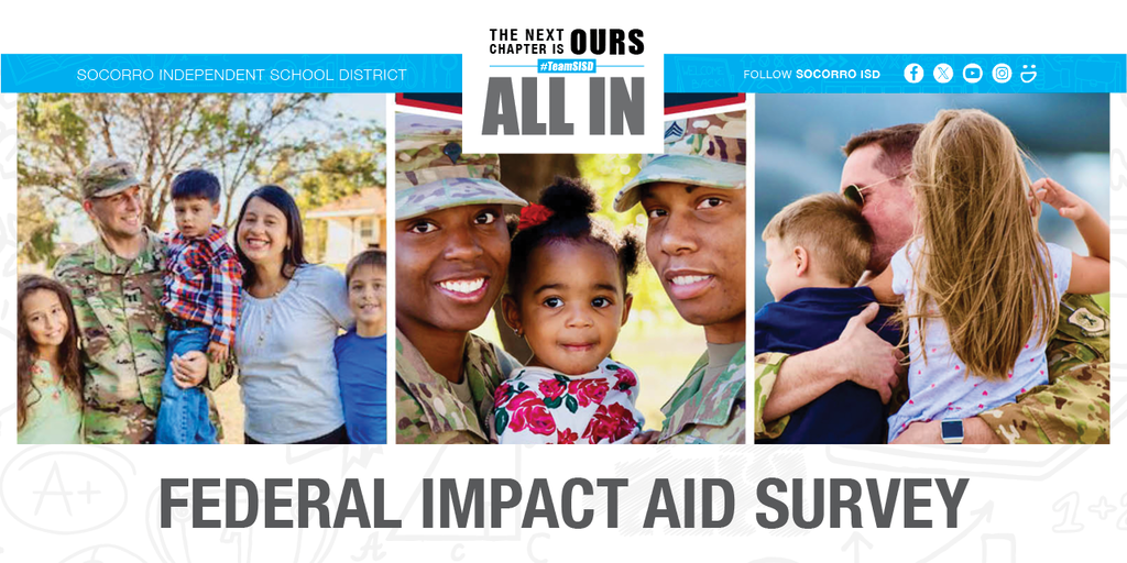 Federal Impact Aid Survey, a collage of military families hugging and smiling together