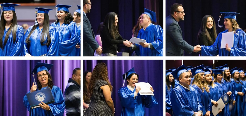 Community Education students receiving certification at ceremony