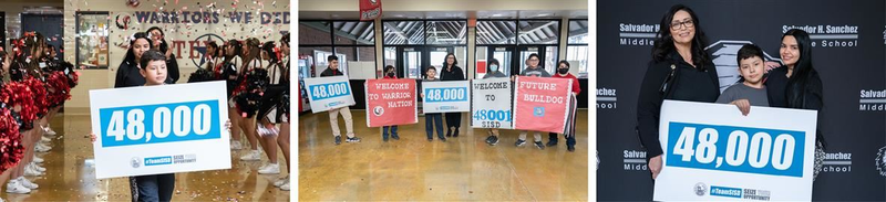 Adrian Enriquez with 48000 sign