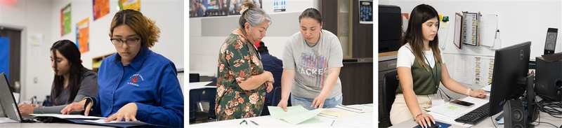 SISD students preparing taxes