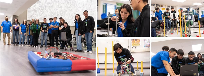 Montwood students working on robotics