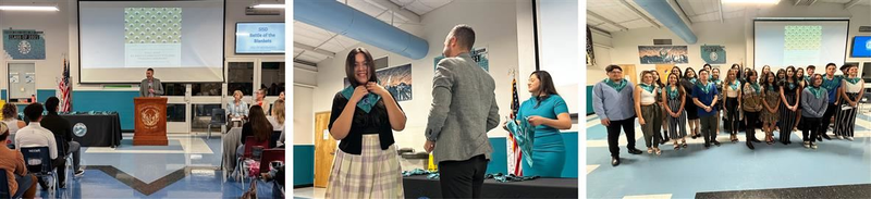 MECHS students at stoling ceremony