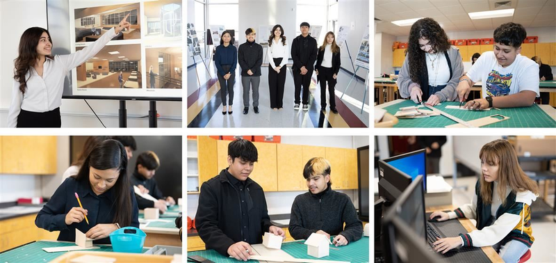 Aztec Architecture Academy students in class activities