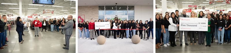Hueco and Burlington staff at ribbon cutting