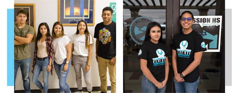 Group of students smiling