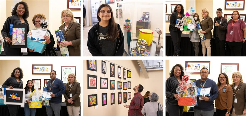 Community and staff at pop-art event