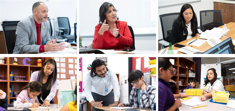 Teachers participating in residency and Superintendent and staff on presentation