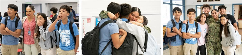 Navy sailor surprises family