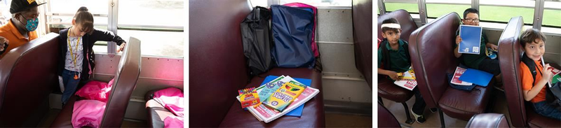 Chester Jordan students receiving school supplies