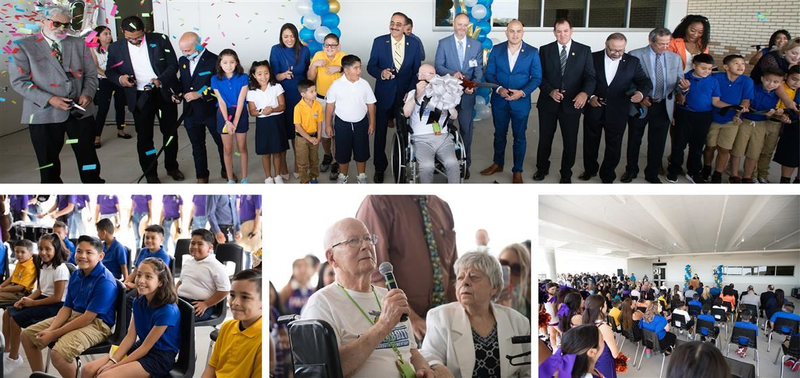 Community, students and staff at Ben Narbuth Ribbon Cutting