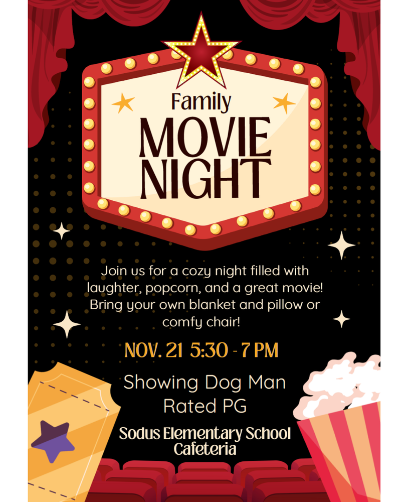 ES Family Movie Night Nov. 21 from 5:30-7