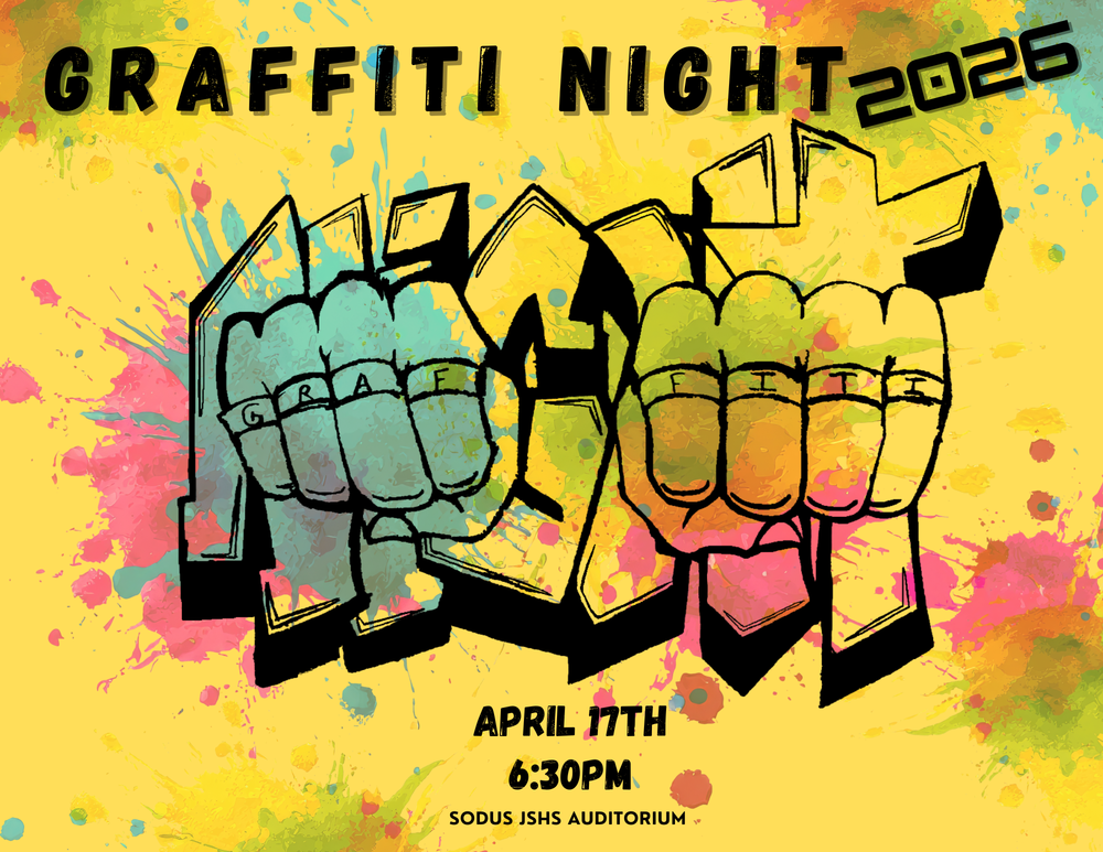 Graffiti Night 2026: April 17th 6:30 p.m. Sodus JSHS Auditorium