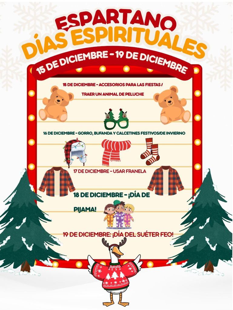 Espartano Dias Espirituales 15 a 19 de diciembre