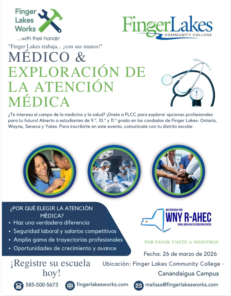 Finger Lakes trabaja con sus manos - Medico & Exploracion de la Atencion Medica - 26 de marzo 2026 - Registre 19 de diciembre