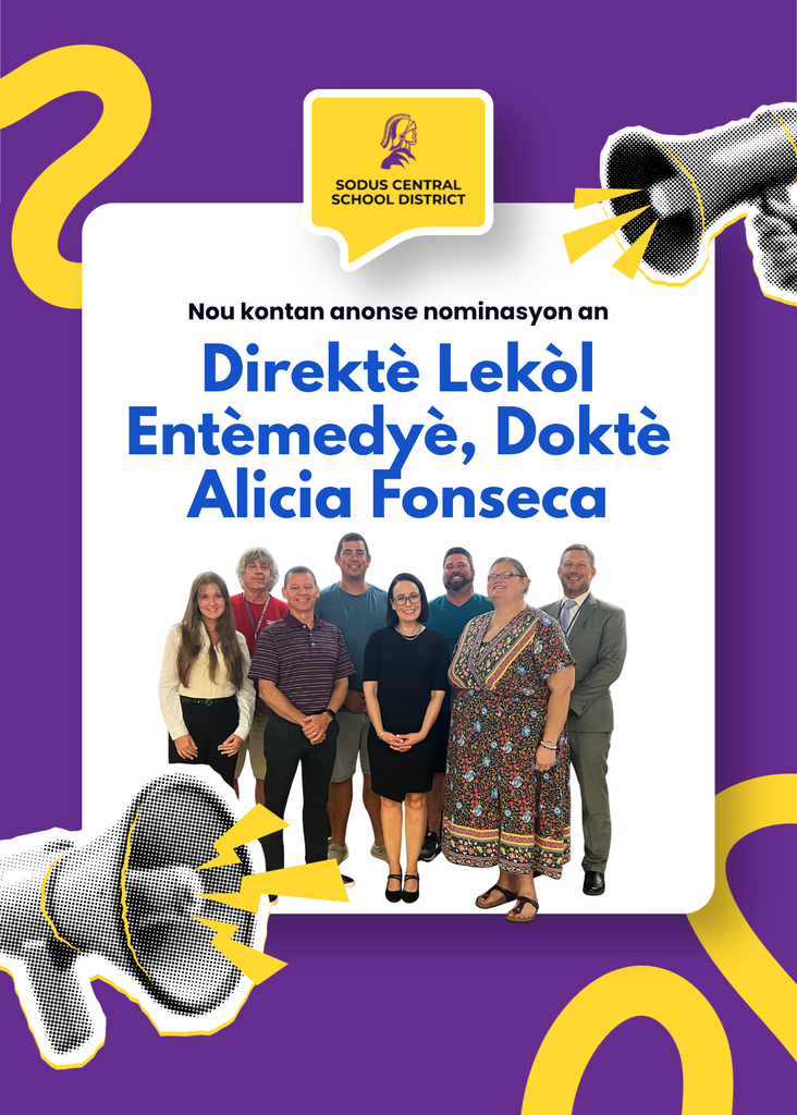 Nou kontan anonse nominasyon an Direktè Lekòl Entèmedyè, Doktè Alicia Fonseca