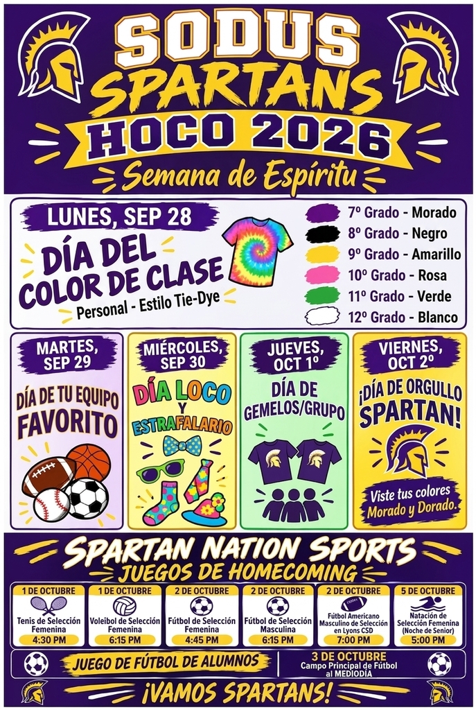 HOCO 2026: Semana de Espiritu / Juegos de Homecoming