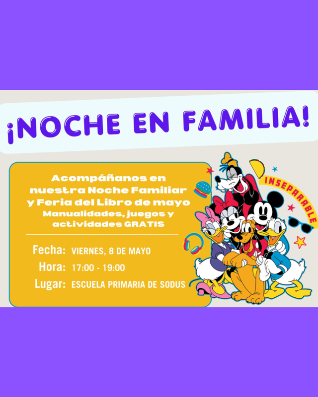 Noche en familia: 8 de mayo, 17:00-19:00