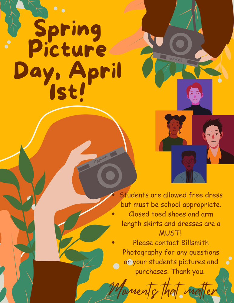 Spring Picture Day 2025-2026