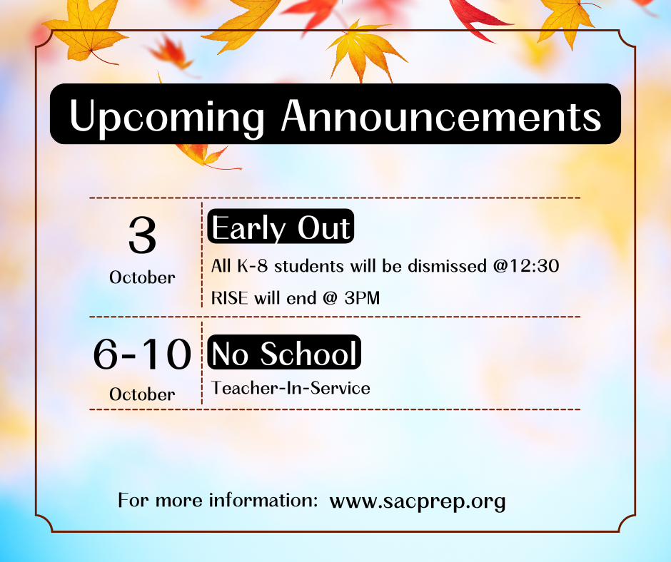 Upcoming Announcements 