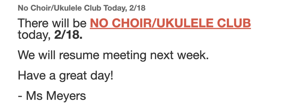 No Choir/ Ukulele