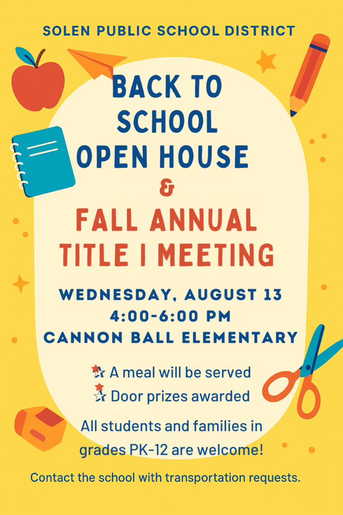 Fall Annual Title I Meeting Flyer August 13, 2025