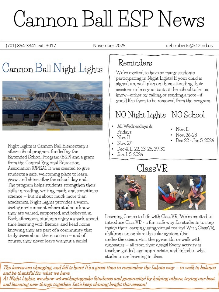 CBES Night Lights Newsletter