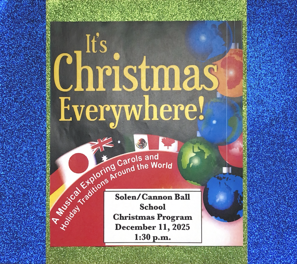 Christmas Concert, Dec. 11, 2025 @1:30 in the Elementary gym