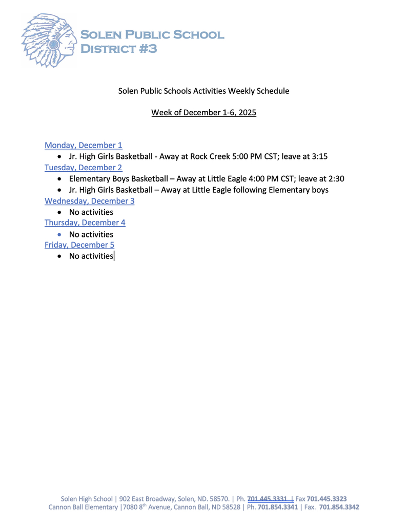 Activities Screenshot