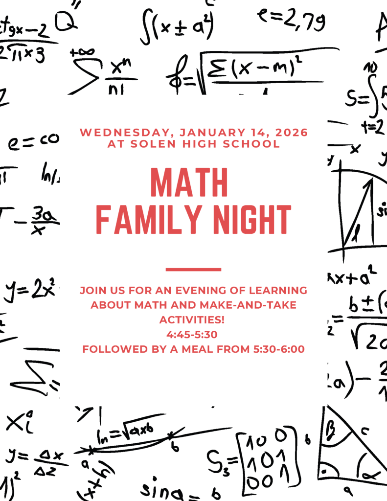 SHS Math Family Night Poster