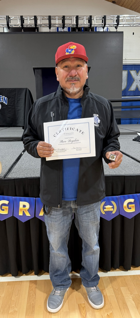 Steve Dogskin was recognized for  20 plus years of service to Solen Public School. 