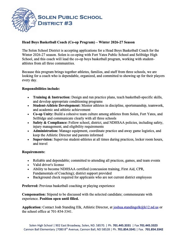 Head Coach Postings