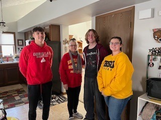 students meeting with senior citizen