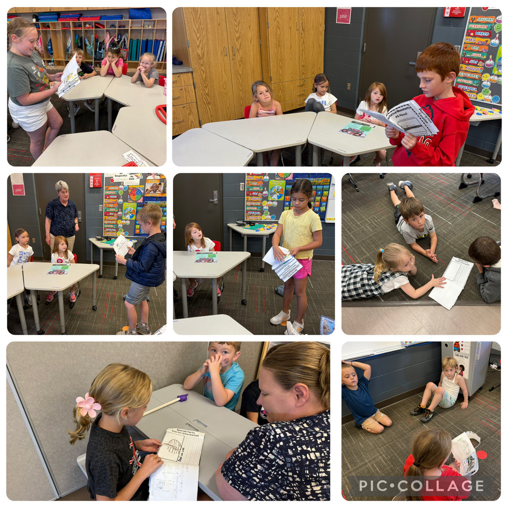 Third grade sharing their presentations.