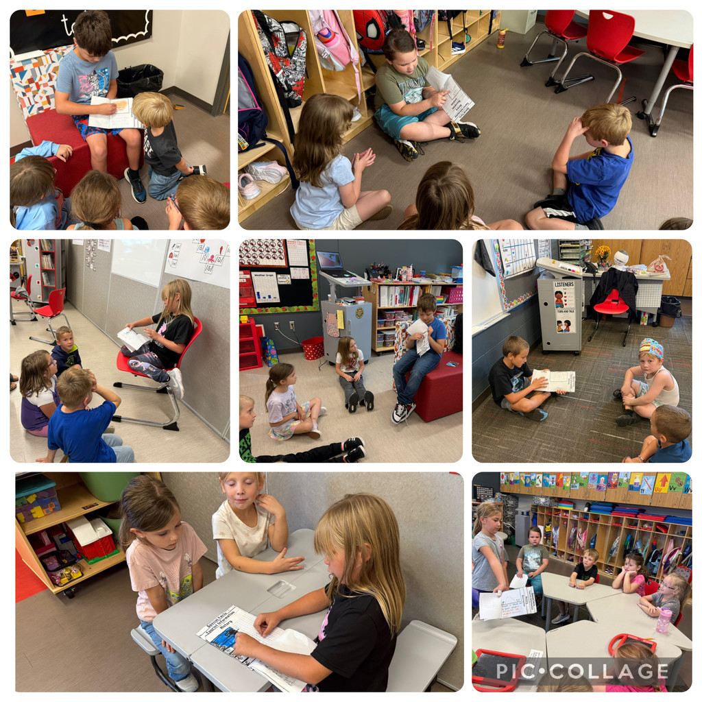 Third grade sharing their presentations.