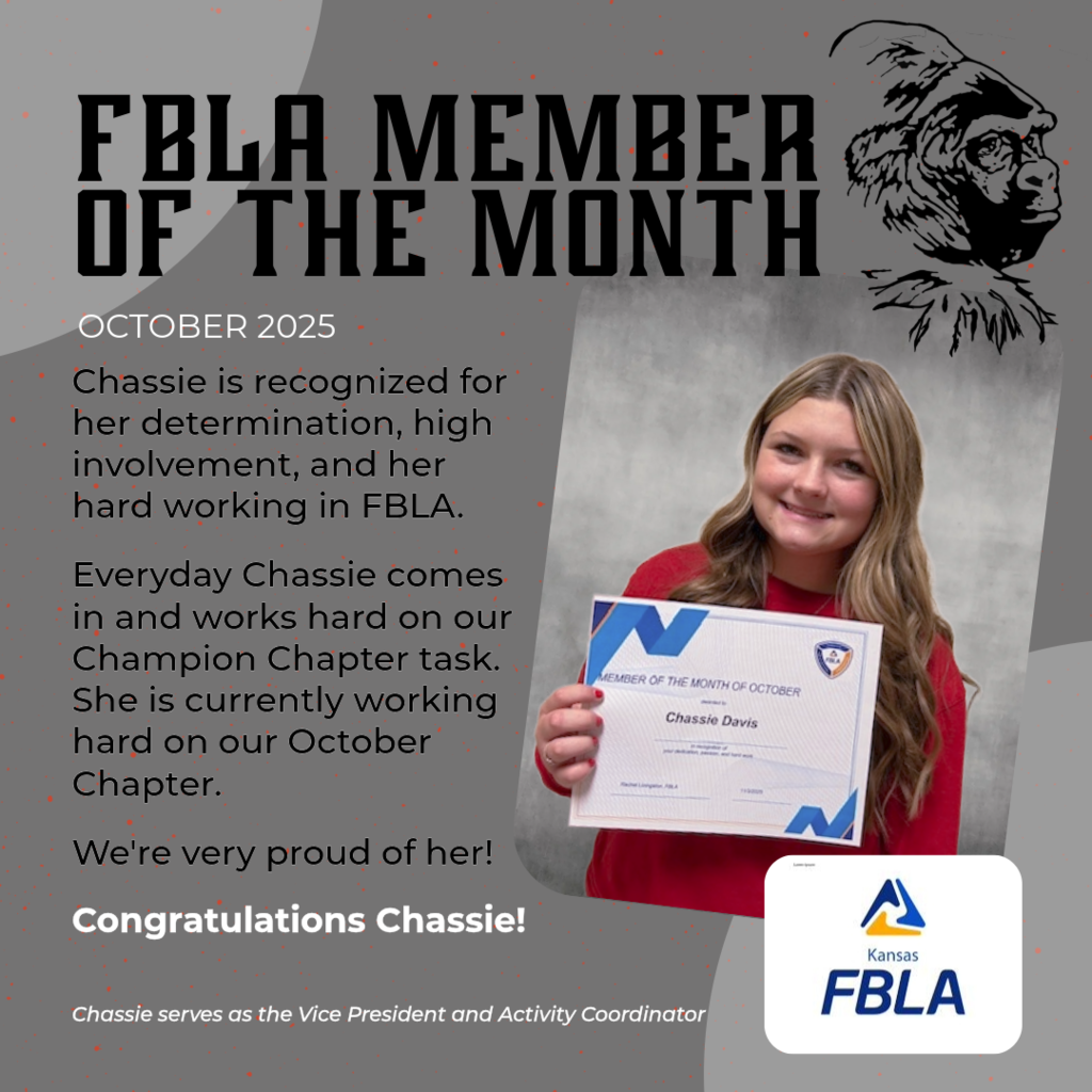 October FBLA Member of the month