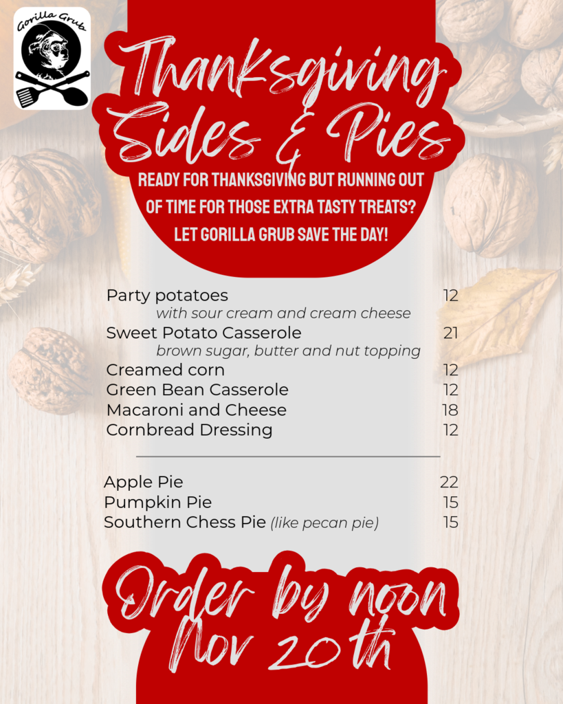 Gorilla Grub fundraiser