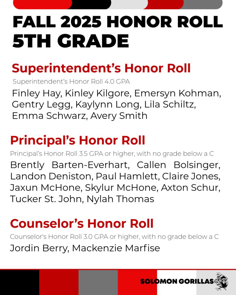 Honor Roll-5th Grade