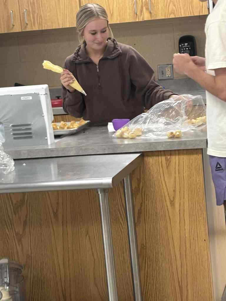 Cara working on culinary treat