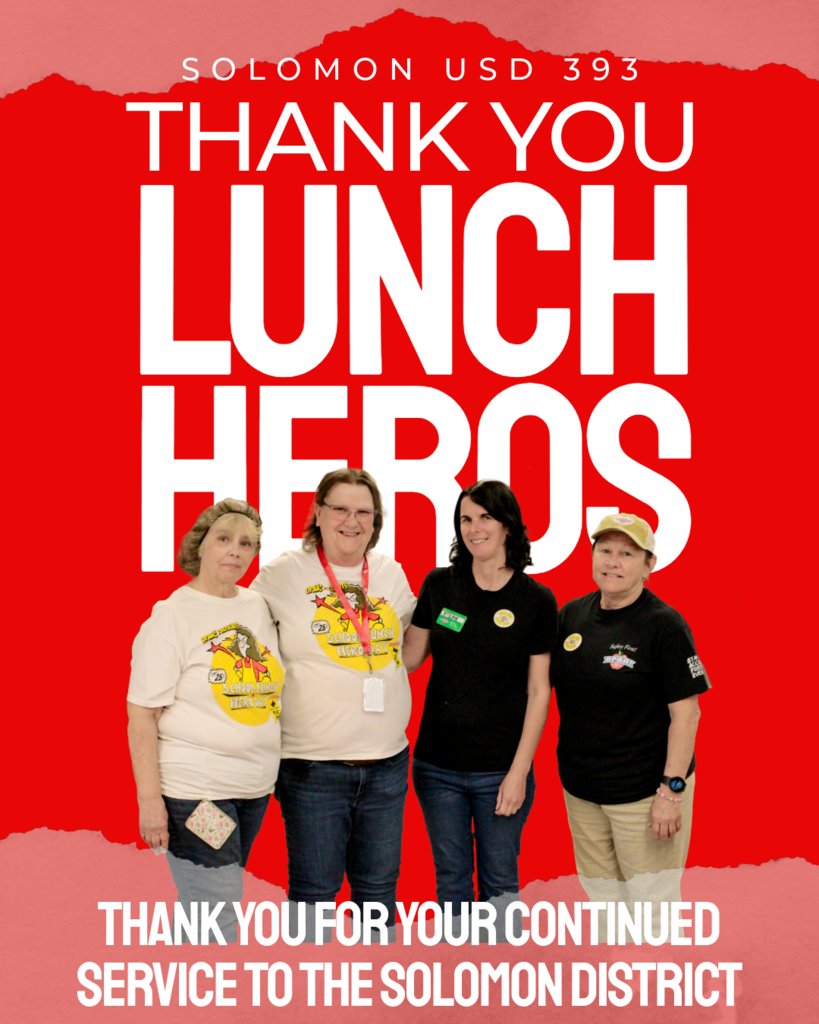 School lunch hero appreciation post featuring the four lunch gals who serve our students