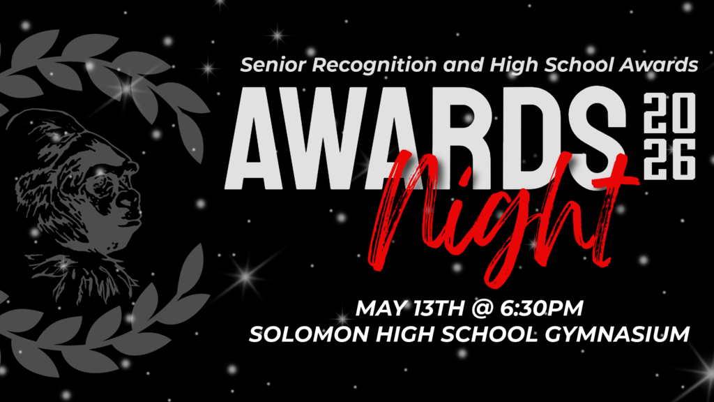 awards night ad for senior recognition and high school awards for may 13th at 6:30pm