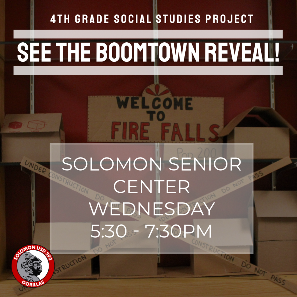 4th grade fire falls exhibit showing at the Solomon Senior Center on Wednesday from 5:30-7:30