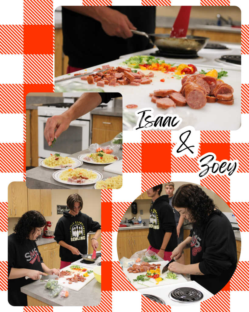 collage of student during culinary challenge