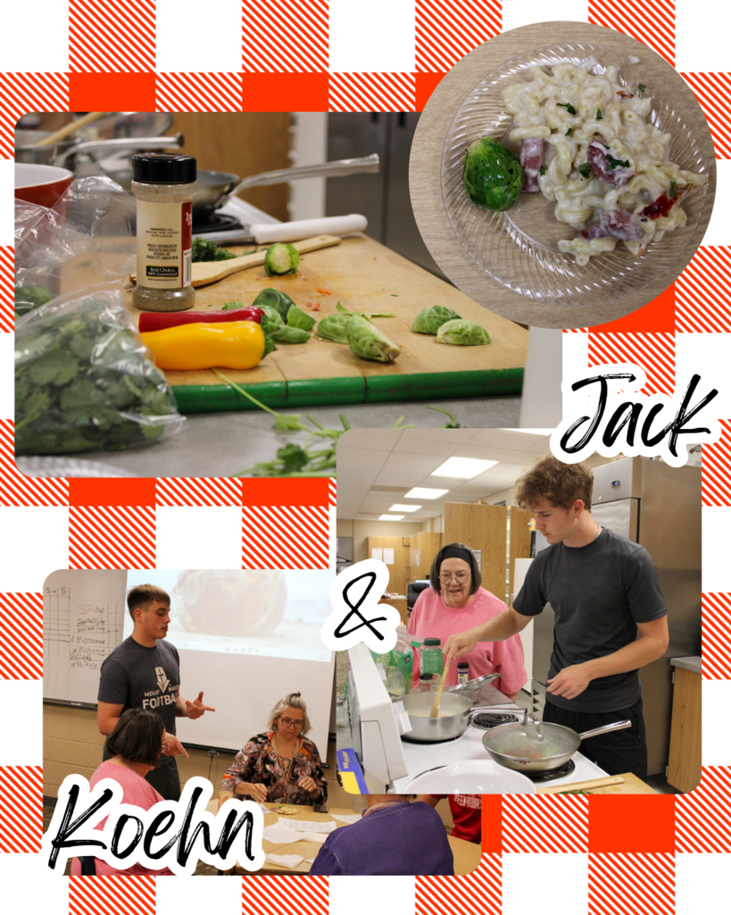 collage of student during culinary challenge
