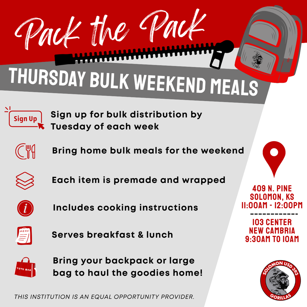 Pack the Pack infographic