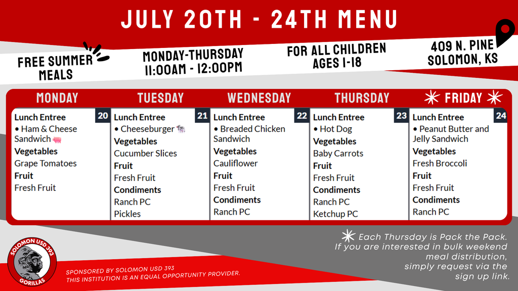 july 20-24 menu