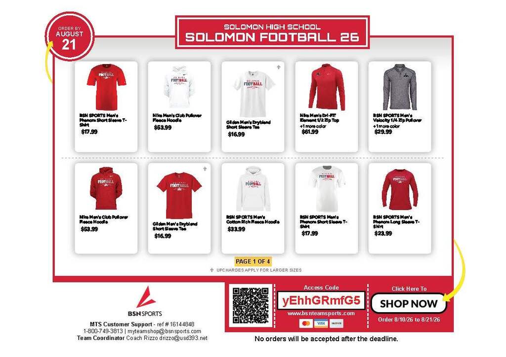 2026 Football Team Store