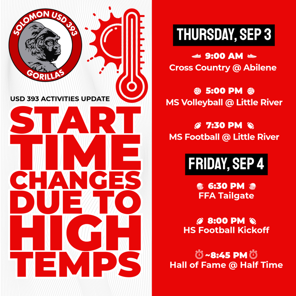 high temps schedule changes